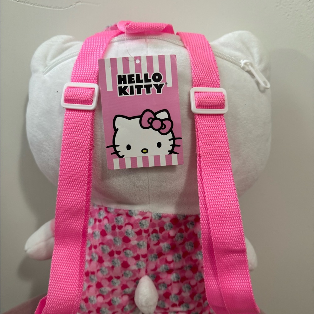 Pink Rhinestone Hello Kitty Plush Backpack - Picture 2 of 3